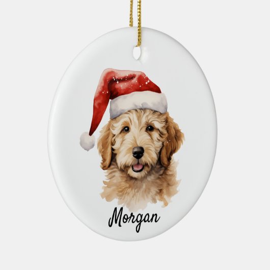 Goldendoodle Dog Keramik Ornament (Rechts)