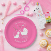 Goldendoodle Dog Kinderdusche Pink Girl Pappteller (Party)