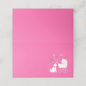 Goldendoodle Dog Kinderdusche Pink Girl Platzkarte (Außenseite Aufgefaltet)