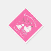 Goldendoodle Dog Kinderdusche Pink Girl Serviette (Ecke)