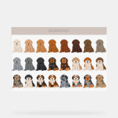 Goldendoodle dog mix acrylschild (Vorderseite)