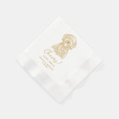 Goldendoodle Dog Personalisiert Cheers Napkins Serviette (Ecke)