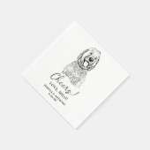 Goldendoodle Dog Personalisiert Cheers Napkins Serviette (Ecke)