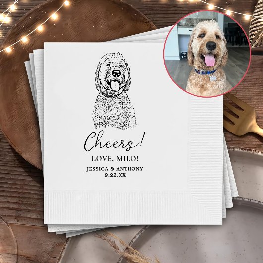 Goldendoodle Dog Personalisiert Cheers Napkins Serviette