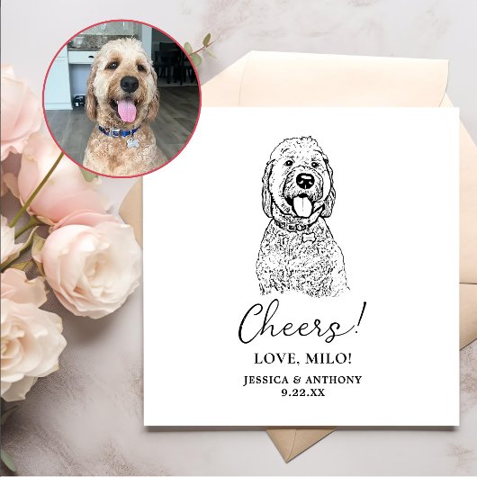 Goldendoodle Dog Personalisiert Cheers Napkins Serviette
