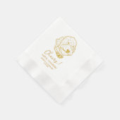 Goldendoodle Dog Personalisiert Cheers Napkins Serviette (Ecke)