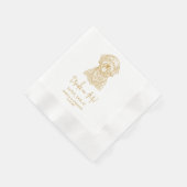Goldendoodle Dog Personalisierte Getränke Serviette (Ecke)