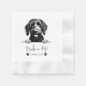 Goldendoodle Dog Personalisierte Getränke Serviette (Vorderseite)