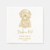 Goldendoodle Dog Personalisierte Getränke Serviette (Vorderseite)