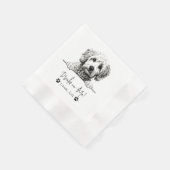 Goldendoodle Dog Personalisierte Getränke Serviette (Ecke)