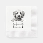 Goldendoodle Dog Personalisierte Getränke Serviette (Vorderseite)