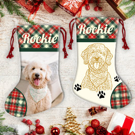 Goldendoodle Dog Personalisierter Weihnachtsfeiert Kleiner Weihnachtsstrumpf