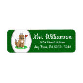 Goldendoodle Dog Playing Golf (Red whmk2) Niedlich (Vorne)