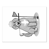 Goldendoodle Dog Playing Golf (Red whmk2) Niedlich Gummistempel (Prägung)