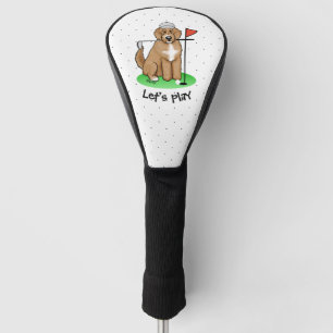 Goldendoodle Dog Playing Golf (Red whmk2) Niedlich Headcover