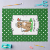 Goldendoodle Dog Playing Golf (Red whmk2) Niedlich Seidenpapier (Basteln)