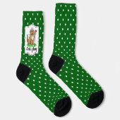 Goldendoodle Dog Playing Golf (Red whmk2) Niedlich Socken (Rechts)