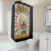 Goldendoodle Dog Record Company Canvas Duschvorhang (Beispiel)