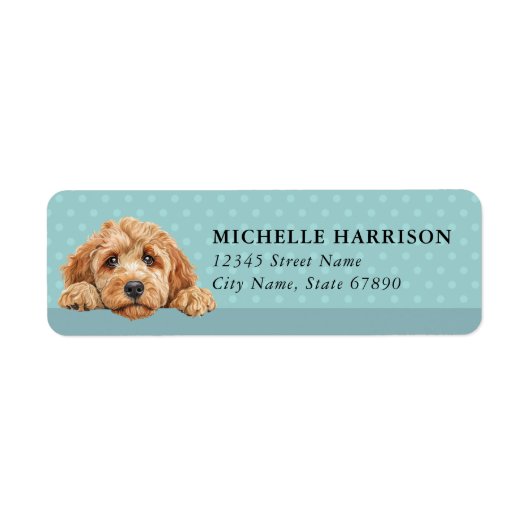 Goldendoodle Dog Return Address Labels (Vorne)