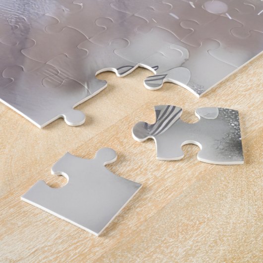 Goldendoodle Dog Riding Motorrad Weihnachten Puzzle (Seite)