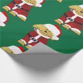 Goldendoodle Dog Santa Paws Geschenkpapier (Ecke)