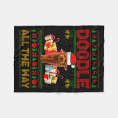 Goldendoodle Dog Ugly Christmas Sweaters Pet Dog L Fleecedecke (Vorderseite (Horizontal))