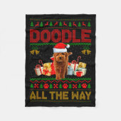 Goldendoodle Dog Ugly Christmas Sweaters Pet Dog L Fleecedecke (Vorderseite)