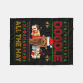 Goldendoodle Dog Ugly Christmas Sweaters Pet Dog L Fleecedecke (Vorderseite (Horizontal))