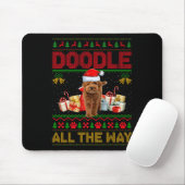 Goldendoodle Dog Ugly Christmas Sweaters Pet Dog L Mousepad (Mit Mouse)