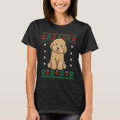 Goldendoodle Dog Ugly Sweater Christmas Puppy Dog  T-Shirt (Vorderseite)