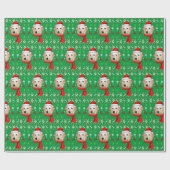 Goldendoodle Dog Ugly Weihnachten Geschenkpapier (Flach)