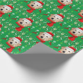 Goldendoodle Dog Ugly Weihnachten Geschenkpapier (Ecke)
