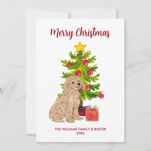 Goldendoodle Dog Weihnachten (Vorderseite)
