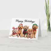 Goldendoodle Dog Weihnachtsfeiertag Karte (Vorderseite)