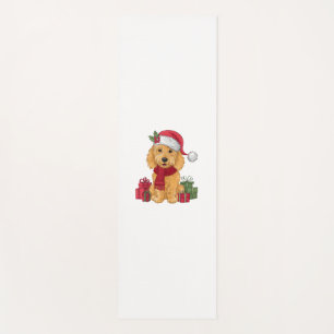 Goldendoodle Dog WeihnachtsOutfits Weihnachtsmannm Yogamatte