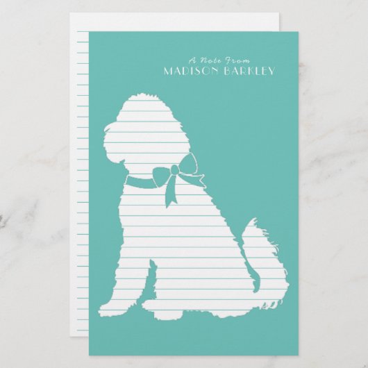 Goldendoodle Dog Welpenlabradoodle Briefpapier (Vorne/Hinten)