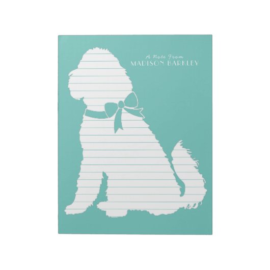 Goldendoodle Dog Welpenlabradoodle Notizblock (Rotiert)
