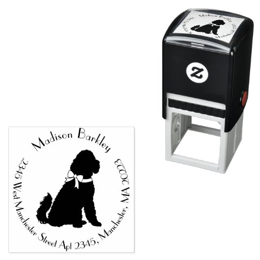 Goldendoodle Dog Welpenlabradoodle Permastempel (Beispiel)