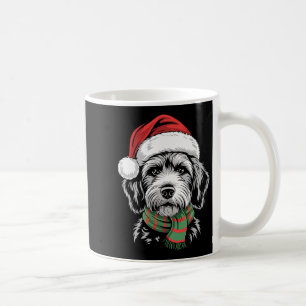 Goldendoodle Dog Xmas Weihnachtsmannmütze Scarf Kaffeetasse