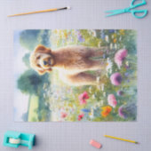 Goldendoodle-Doodle-Wildblumen Decoupage Seidenpapier (Basteln)