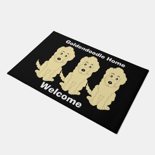 Goldendoodle Doormat-Design Fußmatte (Schrägansicht)