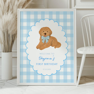 Goldendoodle Ein Goldenes Jahr Geburtstags Willkom Poster