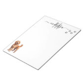 Goldendoodle-Farbmonogramm Personalisiert Notizblock (angewinkelt)