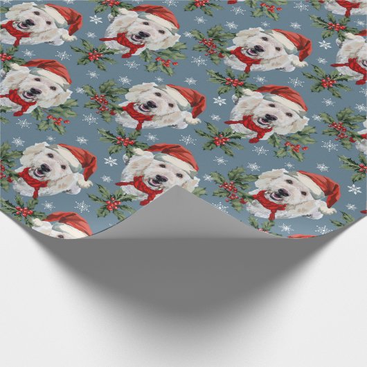 Goldendoodle-Feiertag Geschenkpapier (Ecke)