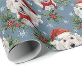 Goldendoodle-Feiertag Geschenkpapier (Rolleneckpunkt)