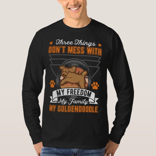 Goldendoodle Freedom Family Goldendoodle T-Shirt (Vorderseite)