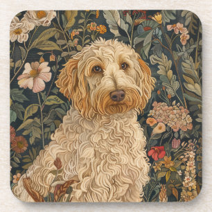 Goldendoodle-Garten-Tapete Geburtstagsfeier Getränkeuntersetzer
