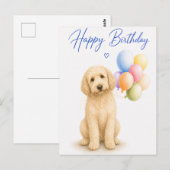 Goldendoodle Geburtstag Postkarte (Vorne/Hinten)