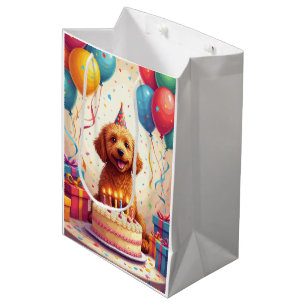 Goldendoodle Geburtstagsfeier Mittlere Geschenktüte