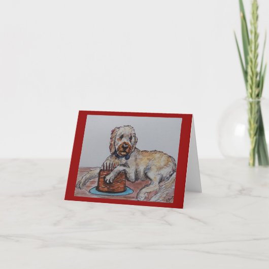 Goldendoodle-Geburtstagskarte Dankeskarte (Vorderseite)